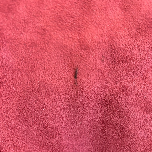 Shyanne Red and Cream Zip-Up Vest Plush Fleece - Picture 4 of 4